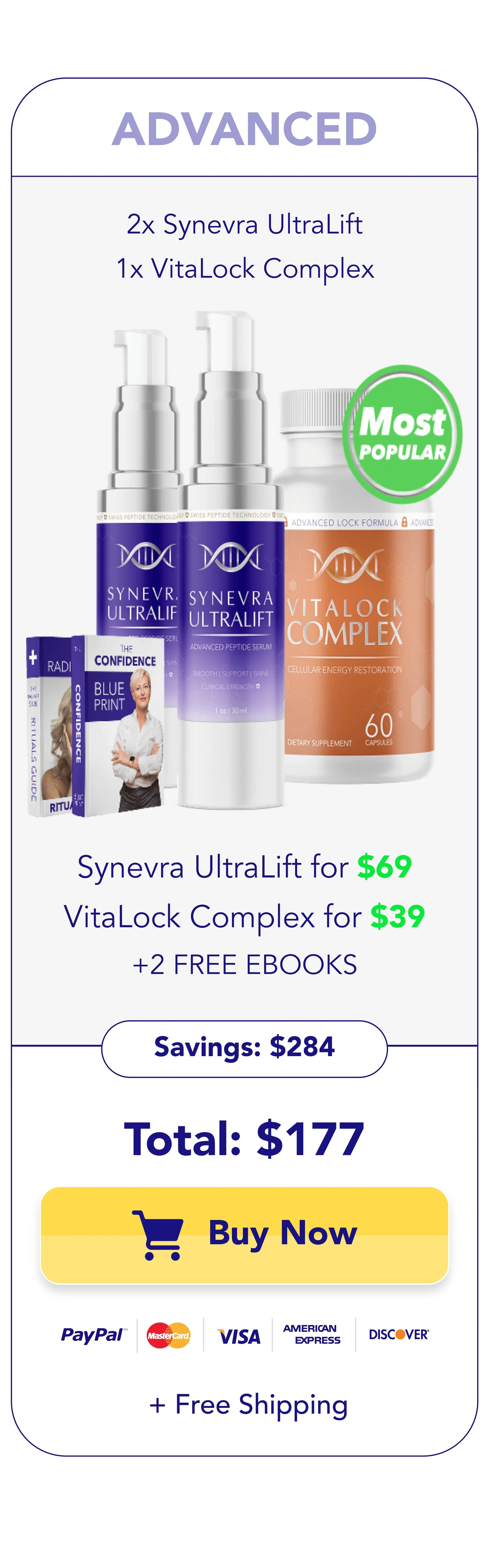 Synevra UltraLift™ 3 bottles pricing